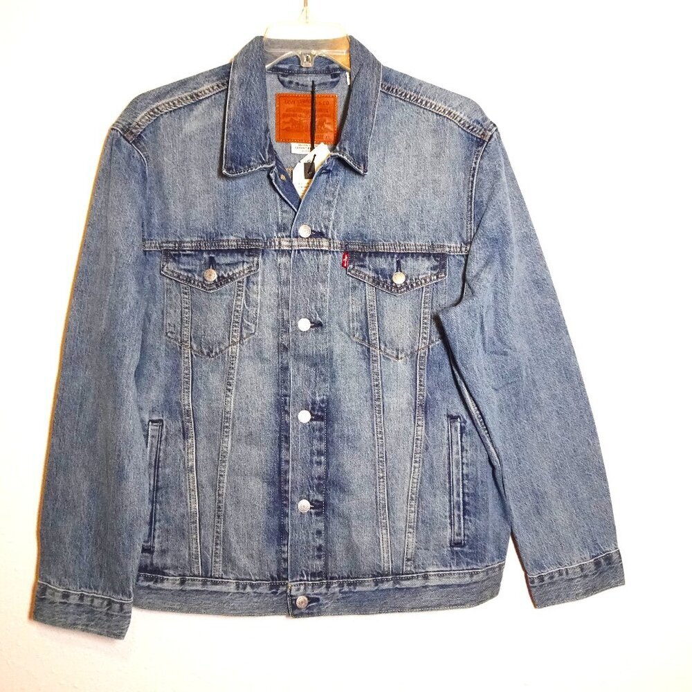 Levi's Premium Series Denim Jacket Trucker Big E Size XL Blue